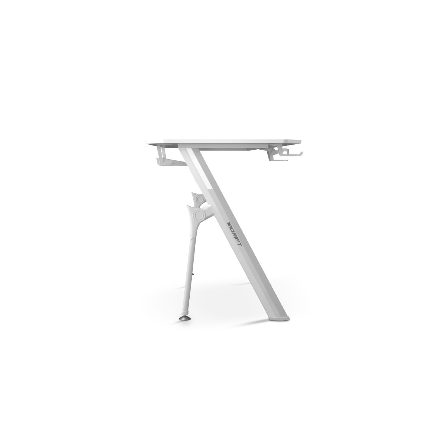 DRDZ175WH - Mesa Gaming Drift 120x75x60cm Alfombrilla XXl Soporte para Auriculares/Bebidas Blanca (DRDZ175WH)