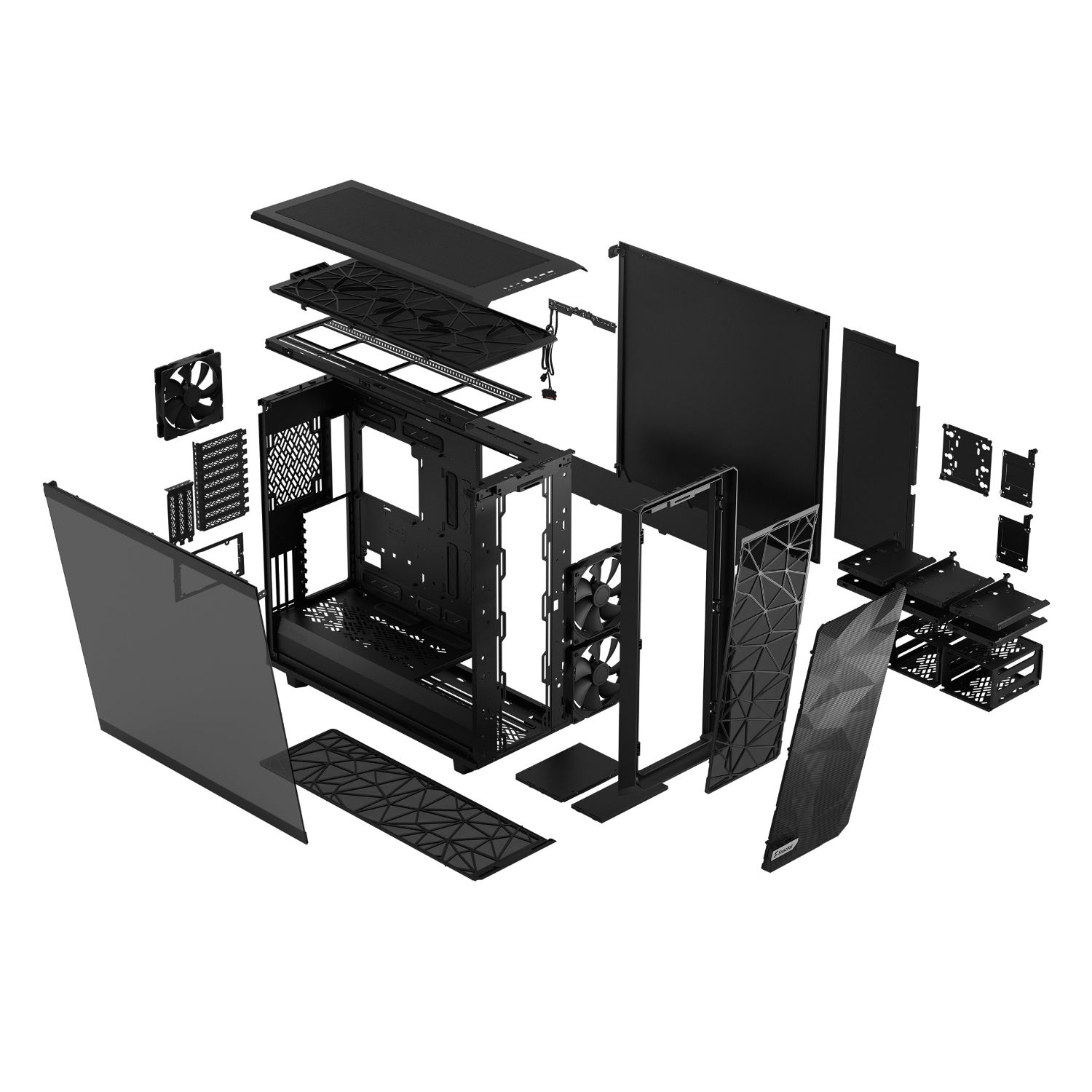 FD-C-MES2X-02 - Caja Gaming FRACTAL Meshify 2 XL Panel de Vidrio Templado 2xUSB-A 1xUSB-C ATX EATX mATX Mini-ITX Negra (FD-C-MES2X-02)