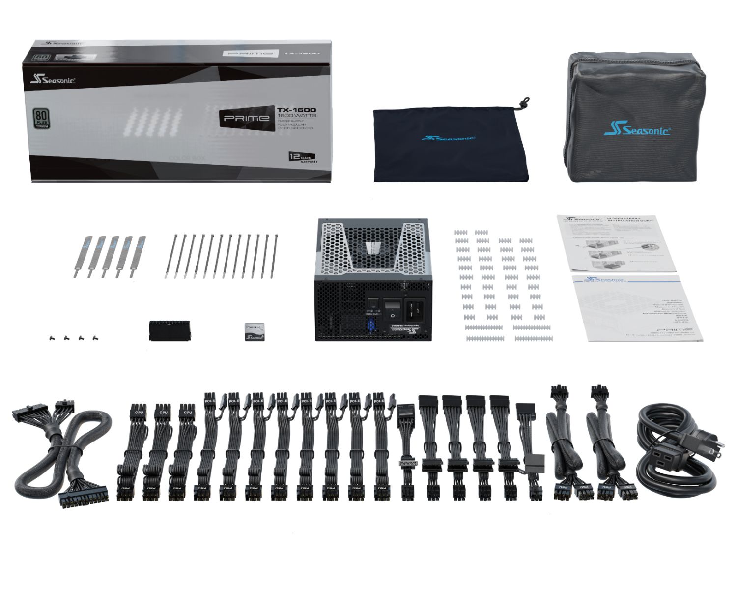 PRIME-TX-1600-ATX30 - Fuente Seasonic ATX 1600W 80+ Titanium Negra (PRIME-TX-1600-ATX30)