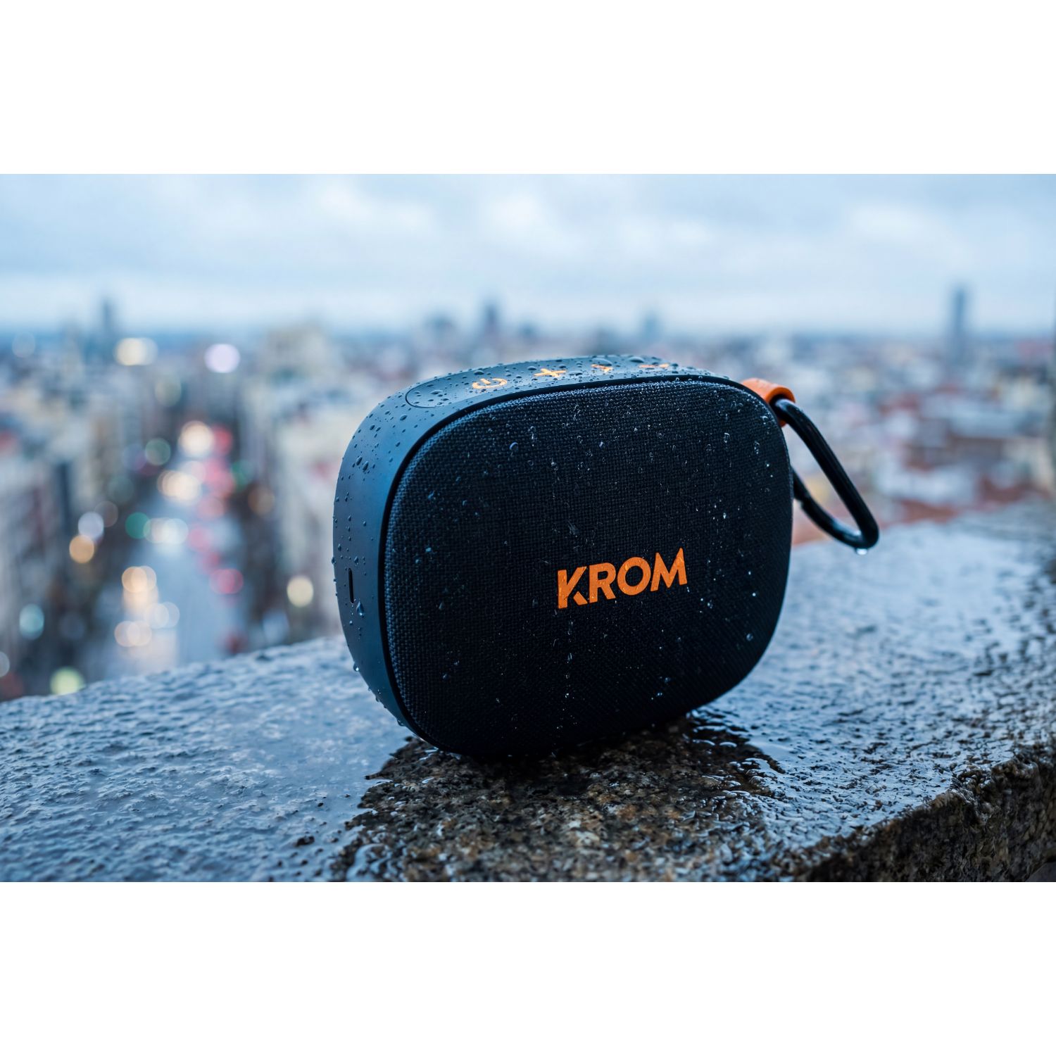 NXKROMGROOVY - Altavoces Port�til KROM Groovy 5W TWS Bluetooth 6.0 IPX5 Negro/Naranja (NXKROMGROOVY)