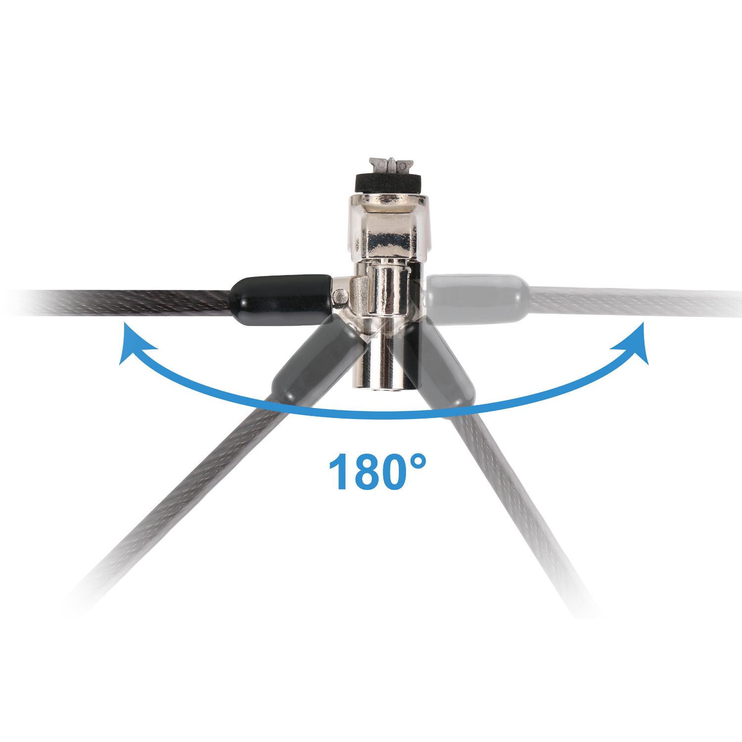 CUSTODIO02BNTM - Cable de Seguridad Conceptronic CUSTODIO02BNTM Doble Cabezal Nano Slot con Llave Compatible Llave Maestra. Negro (CUSTODIO02BNTM)