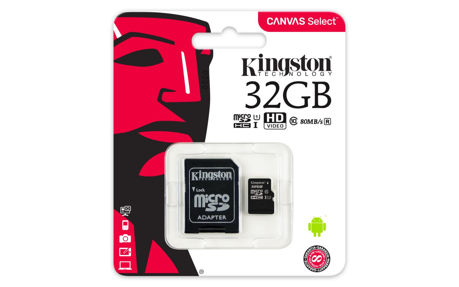 SDCS/32GB - Memoria flash Kingston Technology Canva Select 32GB MicroSDHC UHS-I Clase 10 memoria 