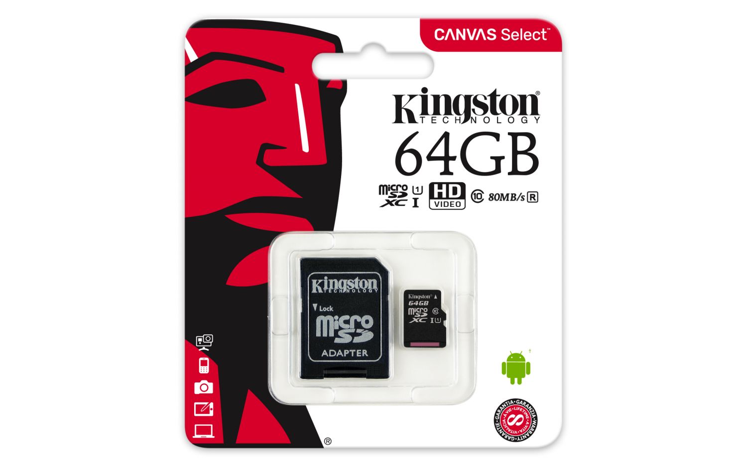 SDCS/64GB - Memoria flash Kingston Technology Canva Select memoria  64 GB MicroSDXC Clase 10 UHS-I