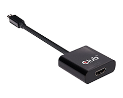 CAC-2170 - Adaptador Club 3D Mini DP 1.2/M a HDMI 2.0 UHD/H 15cm Negro (CAC-2170)