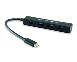 CTC4USB3 - Hub CONCEPTRONIC USB-C 3.1 a 4xUSB-A 3.0 Negro (CTC4USB3)