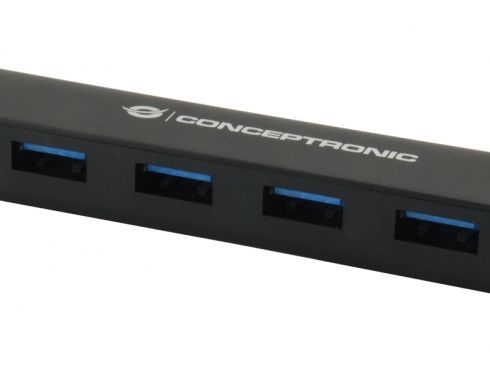 CTC4USB3 - Hub CONCEPTRONIC USB-C 3.1 a 4xUSB-A 3.0 Negro (CTC4USB3)