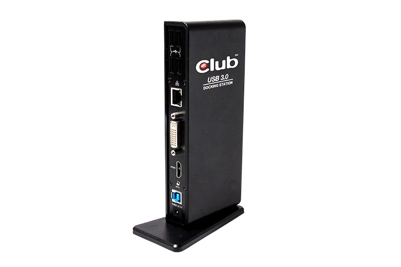 CSV-3242HD - Docking Station Club 3D 4xUSB-A 2.0/2xUSB-A 3.0/1xHDMI/1xDVI-I/1xRJ45 Ethernet GbE Negro (CSV-3242HD)