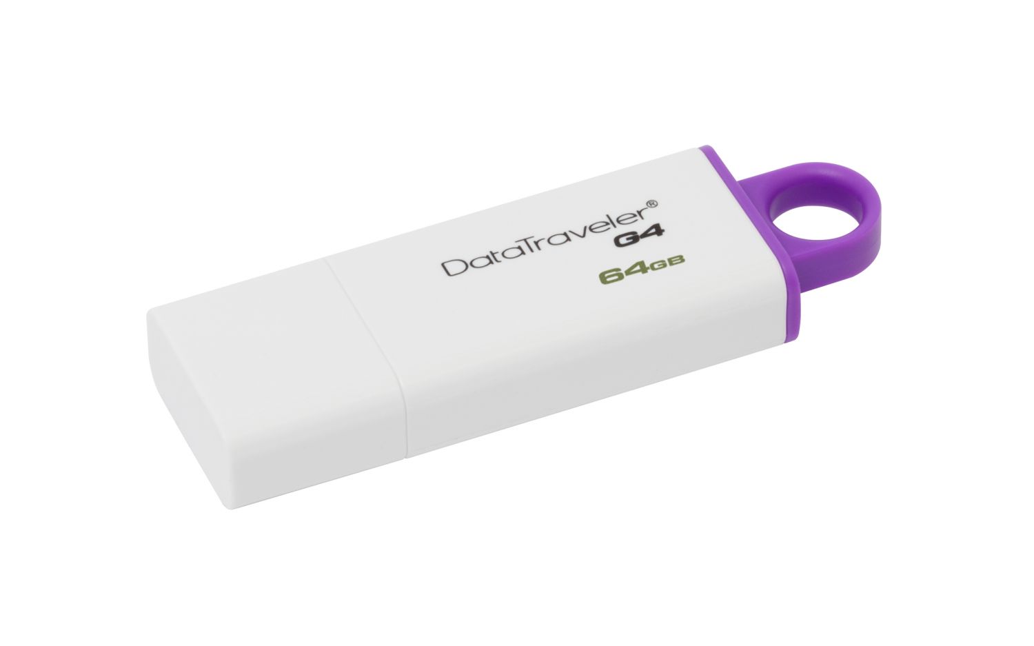 DTIG4/64GB - Unidad flash USB Kingston Technology DataTraveler G4 unidad  USB 64 GB USB tipo A 3.0 (3.1 Gen 1) Violeta, Blanco