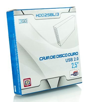 HDD25BL13 - Caja para disco duro externo 3GO HDD25BL13 caja     2.5