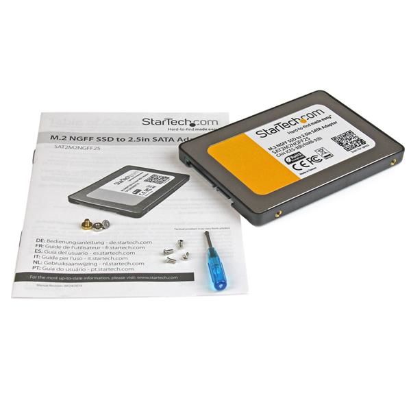 SAT2M2NGFF25 - Tarjeta y adaptador de interfaz StarTech.com Adaptador SSD M.2 a SATA III de 2,5 Pulgada con Carcasa Protectora - Conversor NGFF de Unidad SSD