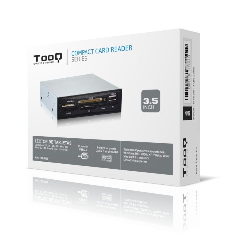 TQR-208B - Lector de tarjeta TooQ LECTOR DE TARJETA 3,5