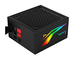 LUXRGB550M - Fuente AEROCOOL LUX 550W Semi-Modular 88% RGB 20+4 pin ATX SATA PCIe 80 Plus Bronze Negra (LUXRGB550M)