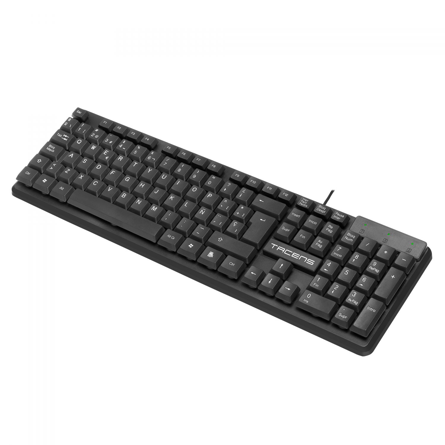 AK0ES - Teclado Tacen AK0 teclado USB QWERTY Espaol Negro