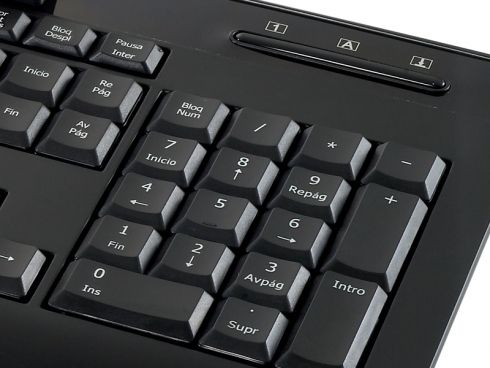 CKBESMARTID - Teclado CONCEPTRONIC Diestro QWERTY USB Lector de Tarjetas Espa�ol Negro (CKBESMARTID)