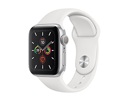 MWX12TY/A - Reloj inteligent Apple Watch Seri 5 reloj inteligente Plata OLED Mvil GP (satlite)