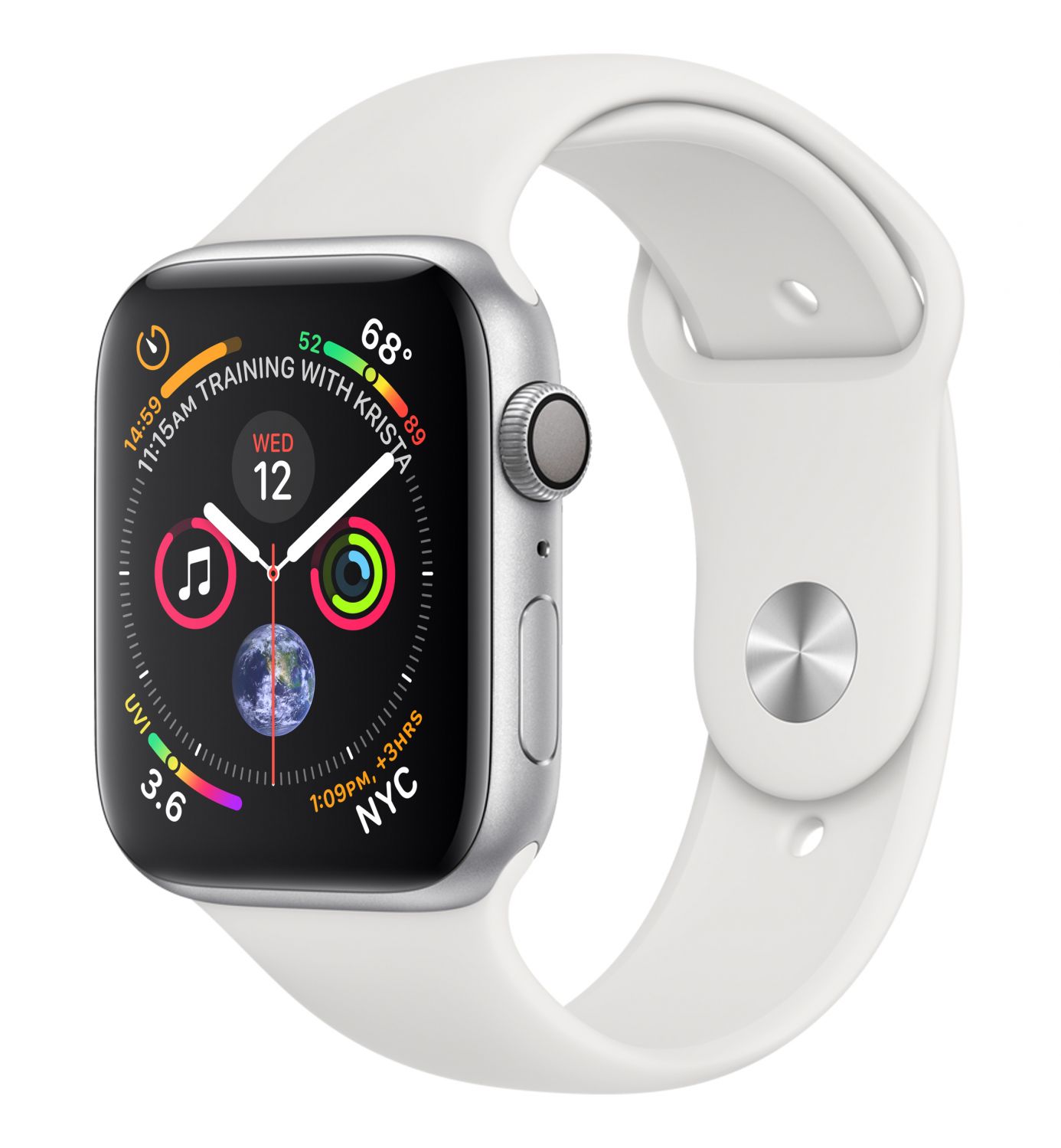 MU6A2TY/A - Reloj inteligent Apple Watch Seri 4 reloj inteligente Plata OLED GP (satlite)