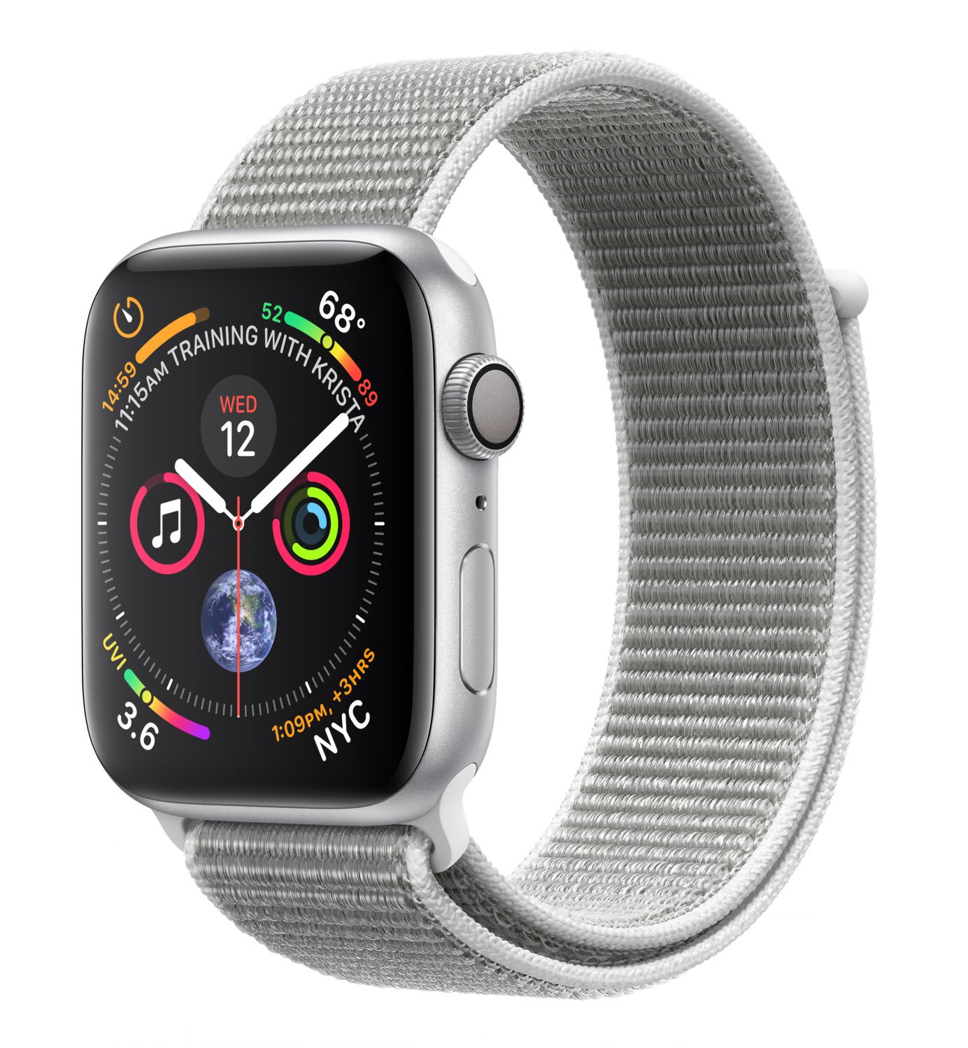 MU6C2TY/A - Reloj inteligent Apple Watch Seri 4 reloj inteligente Plata OLED GP (satlite)