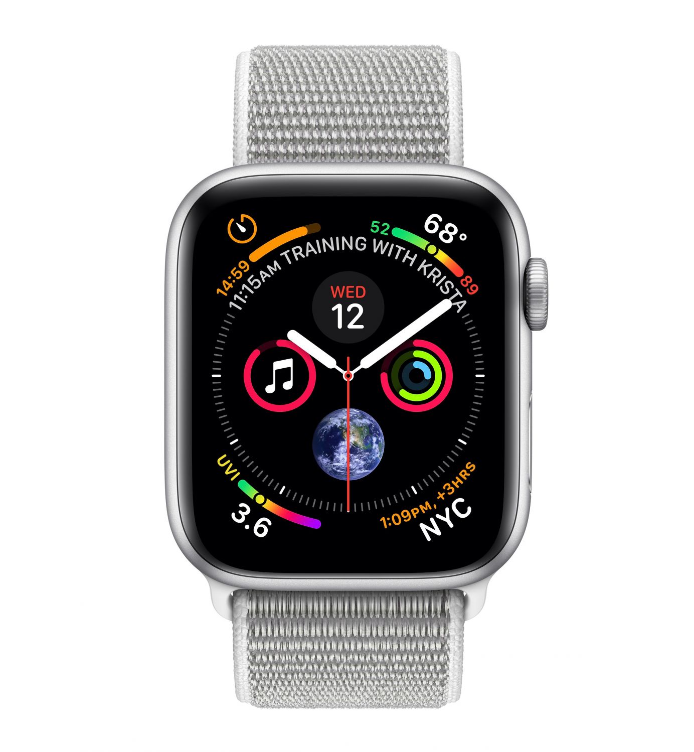 MU652TY/A - Reloj inteligent Apple Watch Seri 4 reloj inteligente Plata OLED GP (satlite)