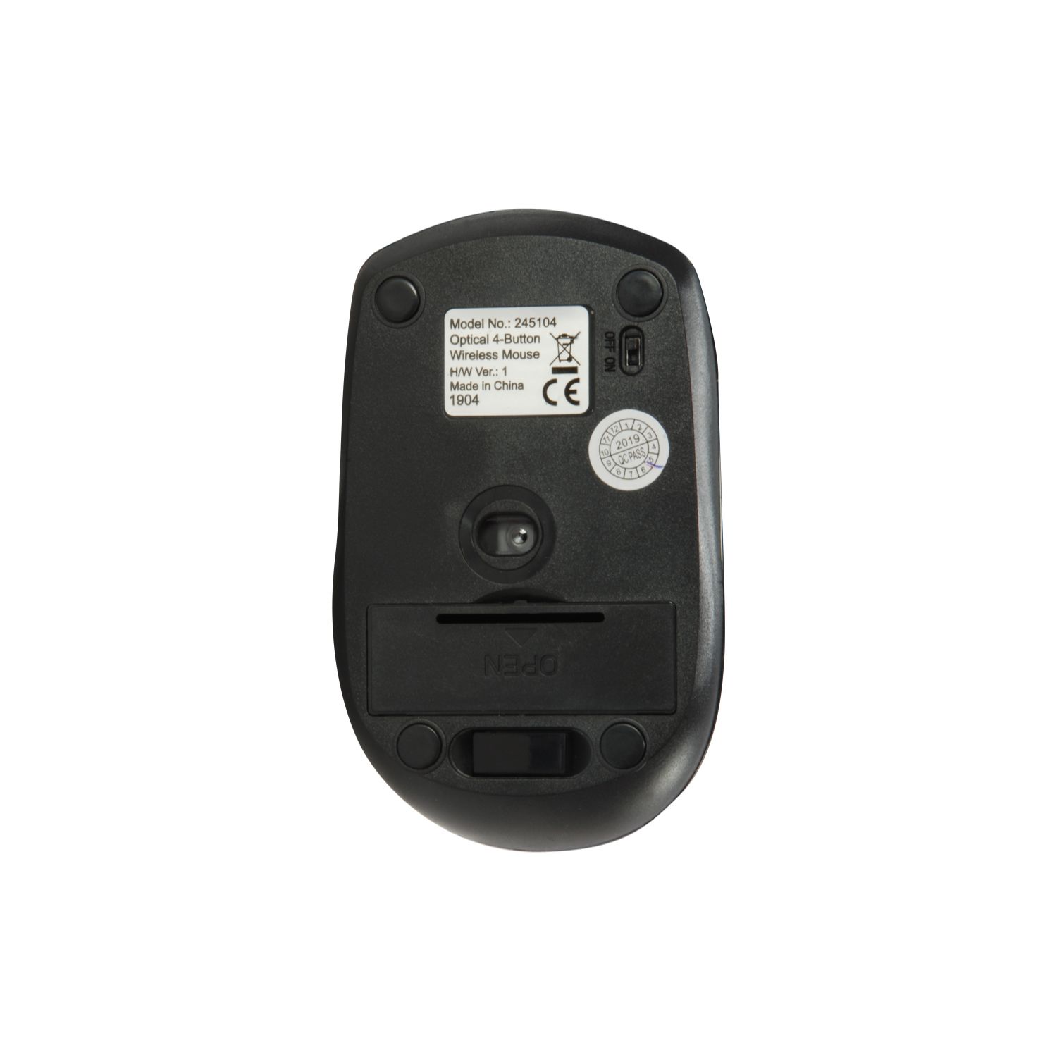 EQ245104 - Ratn EQUIP Life ptico Ambidextro Wireless RF 2.4GHz 1600dpi 4 Botones Negro (EQ245104)