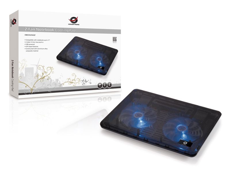 CNBCOOLPAD2F - Base de Refrigeraci�n CONCEPTRONIC Dual 15.6