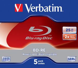 43615 - BD-RE Verbatim Blu-Ray DL 2x 25Gb Pack 5 (43615)