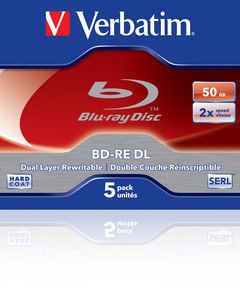43760 - BD-RE Verbatim Blu-Ray DL 2x 50Gb Pack 5 (43760)