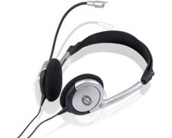 CCHATSTAR2 - Auriculares+Micr�fono CONCEPTRONIC Binaurales 3.5mm Cable 2.5m Negro/Plata (CCHATSTAR2)