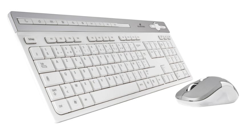 KB-PACK-EASY-III/S - Teclado Bluestork Pack Easy III teclado RF inalmbrico Espaol Gris, Blanco