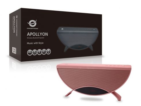 APOLLYON01R - Altavoz CONCEPTRONIC 10W 3.5mm Entrada Auxiliar Bluetooth 3.0 USB mUSB mSD Radio FM Micr�fono Manos Libres Rojo (APOLLYON01R)