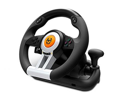 NXKROMKWHL - Volante+Pedales KROM K-Wheel Analgico/Digital 180 USB PC PS PS3 PS4 Xbox One Negro (NXKROMKWHL)