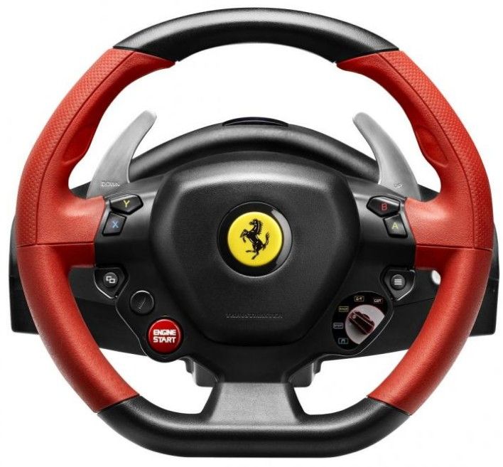 4460105 - Volante+Pedales Thrustmaster Ferrari 458 Spider D-Pad Almbrico Xbox One Negro/Rojo (4460105)