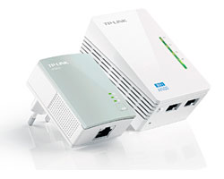 TL-WPA4220 KIT - Powerline TP-Link TL-WPA4220/TL-PA4010 AV600 WiFi 4 Ethernet 10/100 Kit 2 Blanco (TL-WPA4220 KIT)
