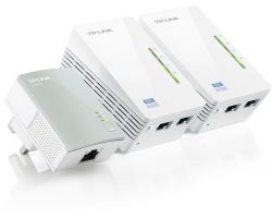 TL-WPA4220T KIT - Powerline TP-Link AV600 WiFi 4 2xRJ45 Ethernet 10/100 Pared Kit 3 Blanco (TL-WPA4220T KIT)