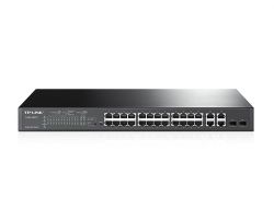SL2428P - Switch TP-Link 24xRJ45 10/100 2xSFP Gestionado PoE+ 180W Rack 1U Negro (TL-SL2428P)