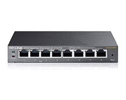 TL-SG108PE - Switch TP-Link 8xRJ45 GbE Gestionado PoE 55W Negro (TL-SG108PE)