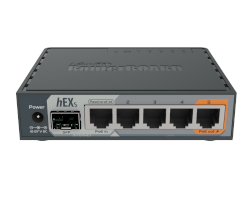 RB760iGS - Router Mikrotik hEX S Gigabit Ethernet LAN Ethernet WAN USB PoE SFP Negro (RB760iGS)
