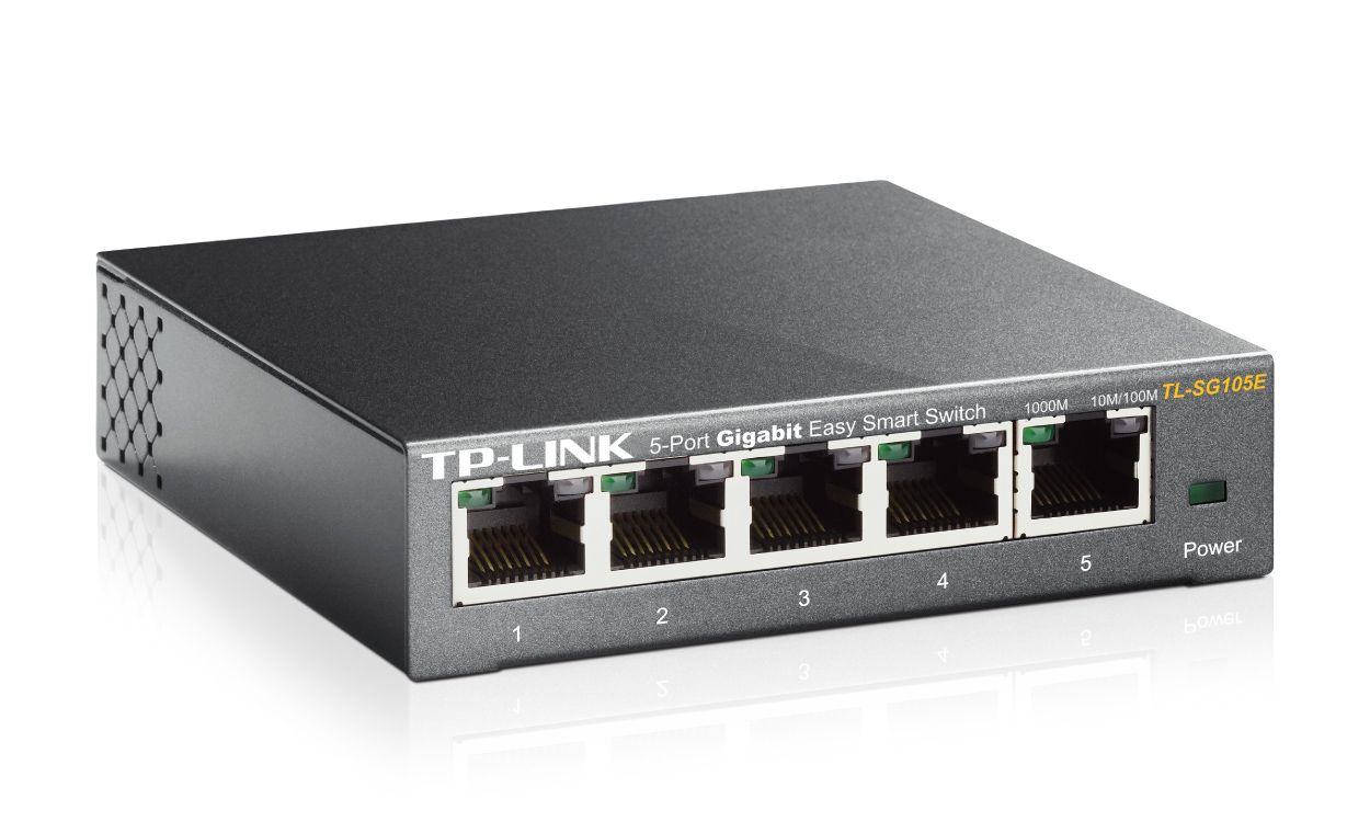 TL-SG105E - Switch TP-Link 5xRJ45 Ethernet GbE Gestionado Negro (TL-SG105E)