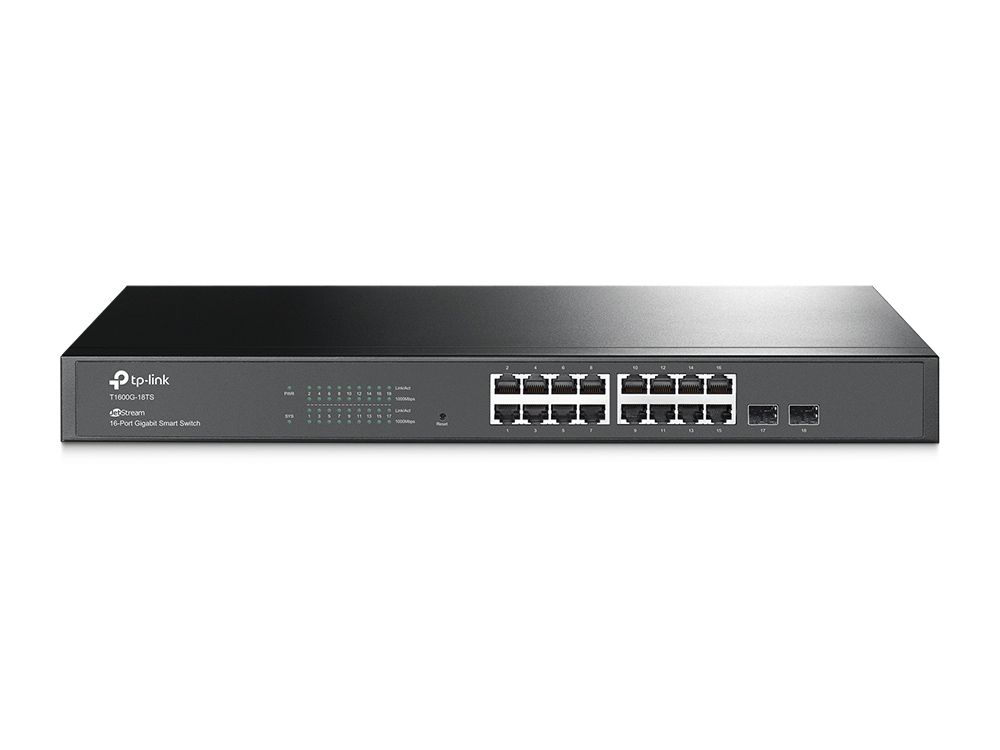 T1600G-18TS - Dispositivo de red TP-LINK T1600G-18T switch Gestionado L2+ Gigabit Ethernet (10/100/1000) Negro