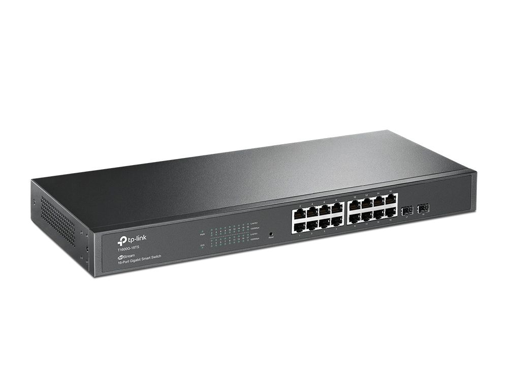 T1600G-18TS - Dispositivo de red TP-LINK T1600G-18T switch Gestionado L2+ Gigabit Ethernet (10/100/1000) Negro