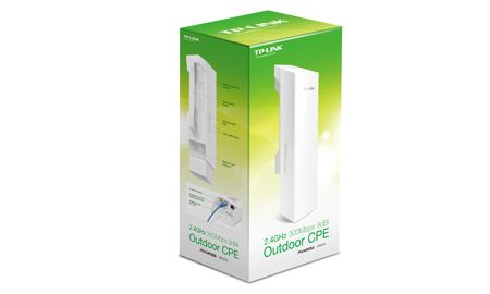 CPE210 - Punto de Acceso TP-Link AC300 WiFi DualBand 2xRJ45 Ethernet LAN PoE IPX5 Antena Interna 9dBi M�stil Blanco V3.20 (CPE210)