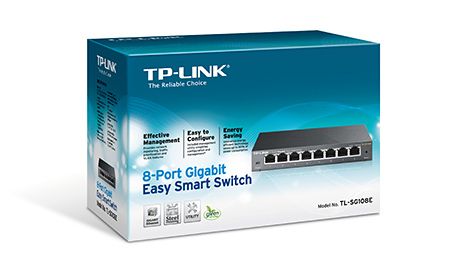 TL-SG108E - Switch TP-Link 8xRJ45 GbE Gestionado Negro (TL-SG108E)