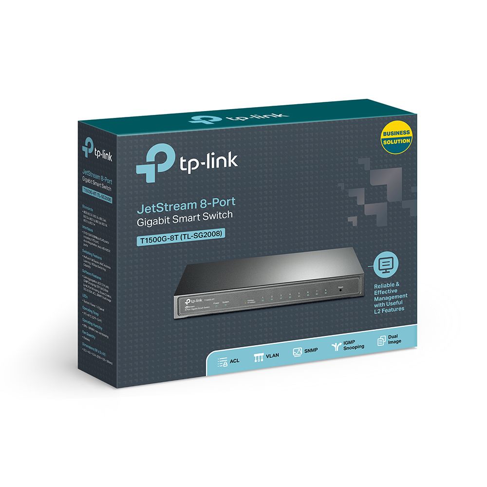 SG2008 - Switch TP-Link 8xRJ45 GbE Gestionado Negro (TL-SG2008)