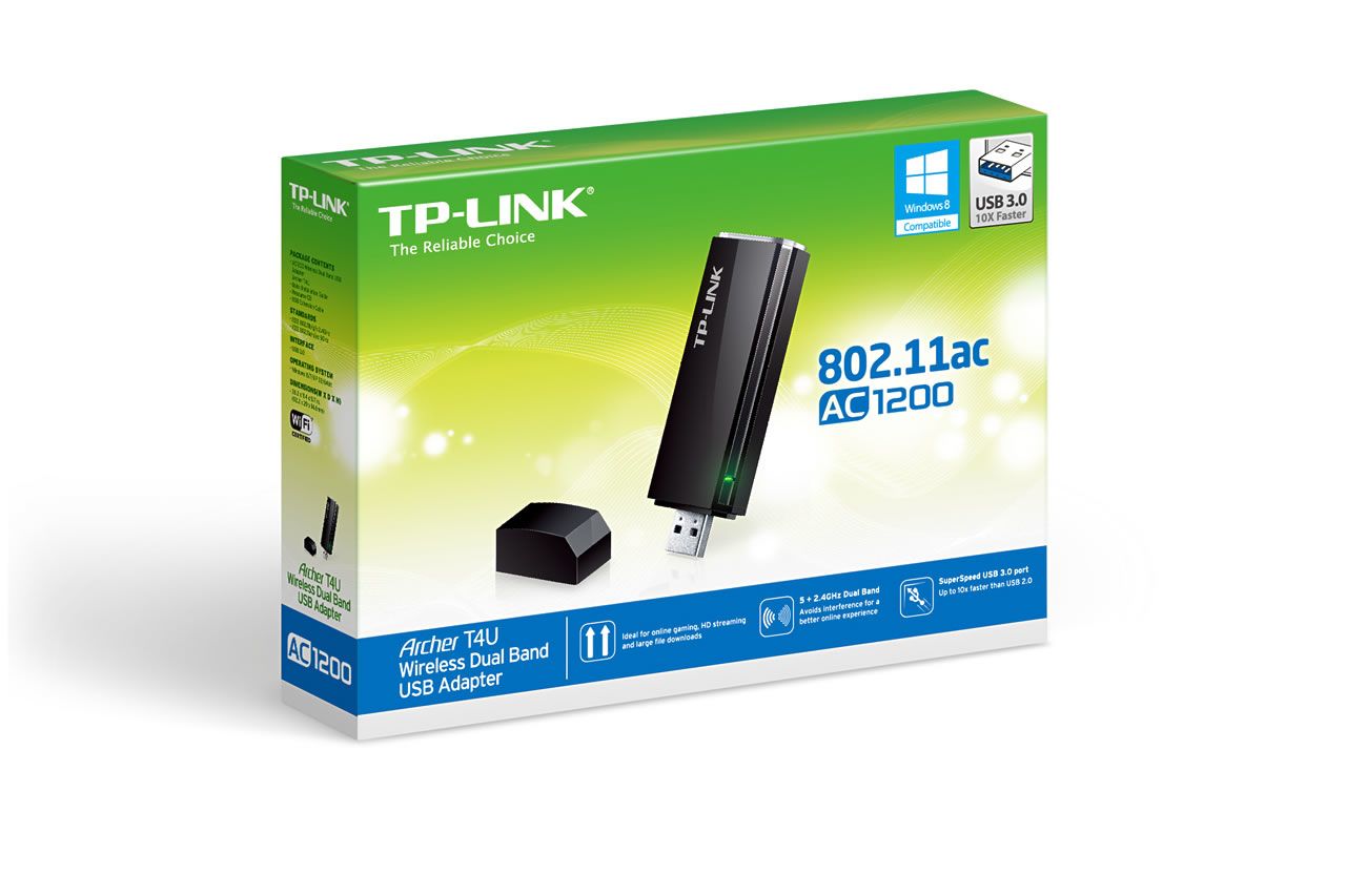 ARCHER T4U - Adaptador TP-Link AC1300 WiFi 5 Dual Band WPS USB 3.0 WLAN 2 Antenas Internas PC/Port�til Negro (Archer T4U)