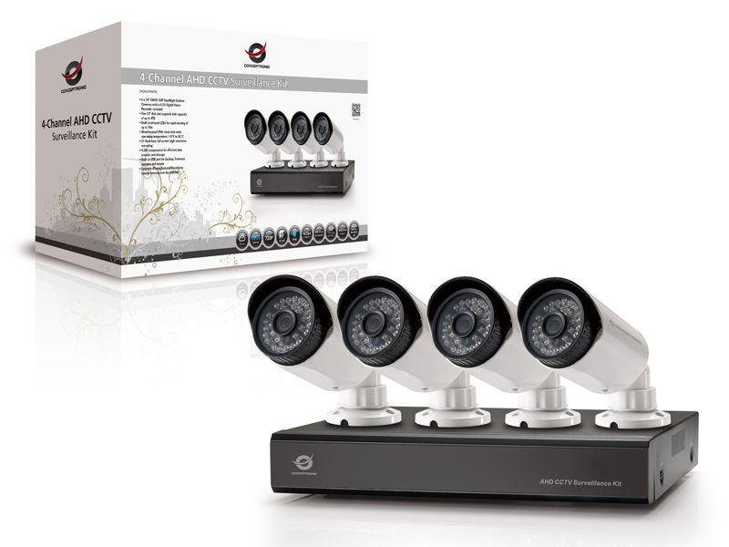 C4CCTVKITD2TB - Kit de videovigilancia Conceptronic Kit de  AHD CCTV de cuatro canale kit de 