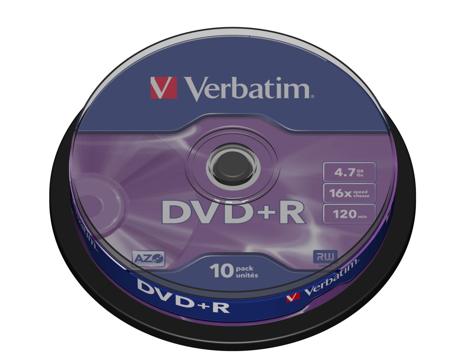 43498 - DVD en blanco Verbatim DVD+R Matt Silver 4.7GB  10pieza(s)