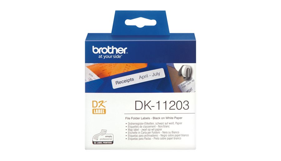 DK-11203 - Cinta para impresora de etiqueta Brother Etiqueta precortada  carpeta (papel trmico)