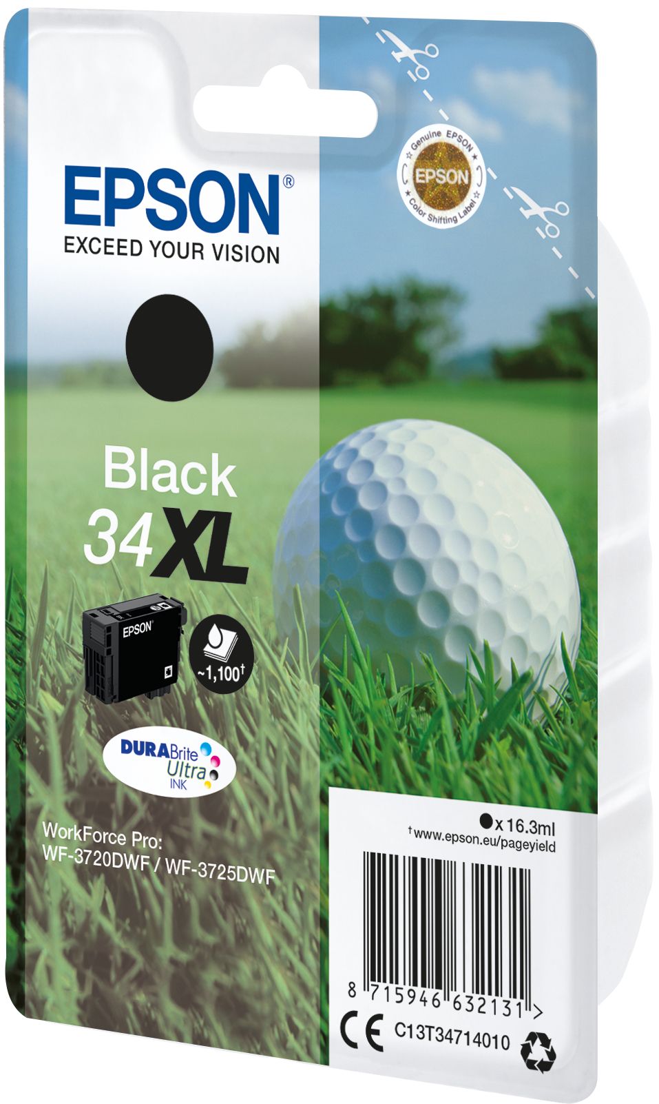 C13T34714020 - Cartucho de tinta Epson Golf ball Singlepack Black 34XL DURABrite Ultra Ink