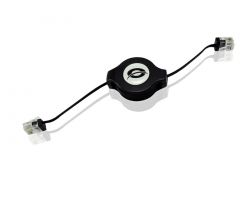 C32-007 - Cable CONCEPTRONIC RJ45 Cat.5e Retr�ctil 1,2m Negro (CNCAT5E12R)
