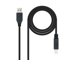 10.01.0802-BK - Cable USB Nanocable 10.01.0802-BK  USB 2 m 3.0 (3.1 Gen 1) USB A USB B Negro