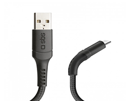 TECABLETCUNB1K - Cable SBS USB-A a USB-C Flexible 1m Negro (TECABLETCUNB1K)